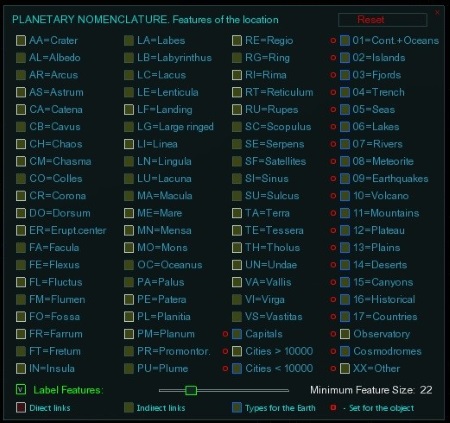 Lua Universal Tools Nomenclature planetary