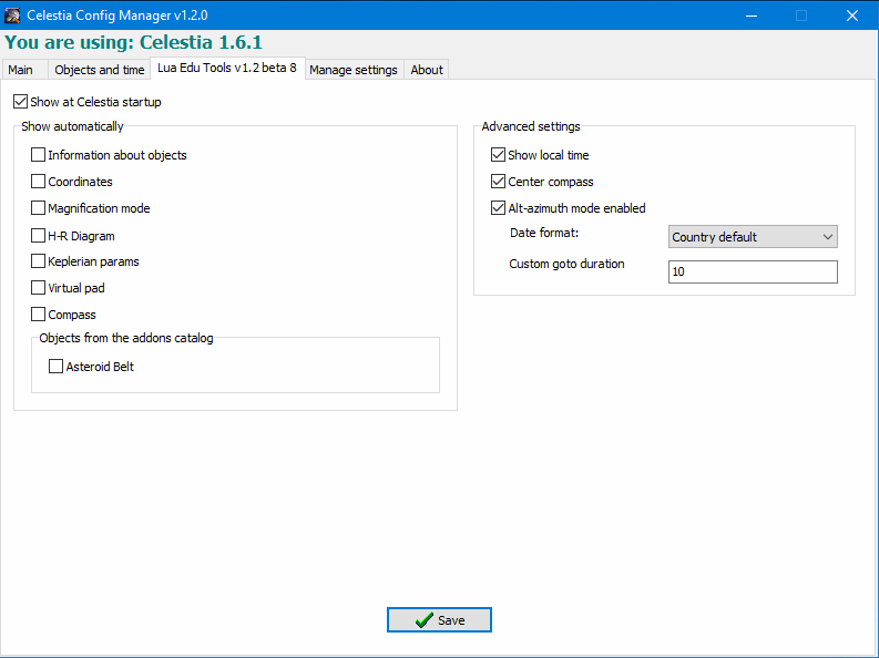 Celestia Config Manager